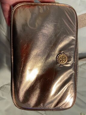 Tory Burch Virginia Metallic Pink Gold Belt bag.